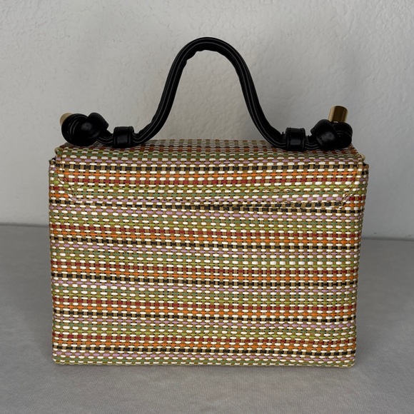 Woven Handbag - Black and Multicolored - Picture 5 of 12
